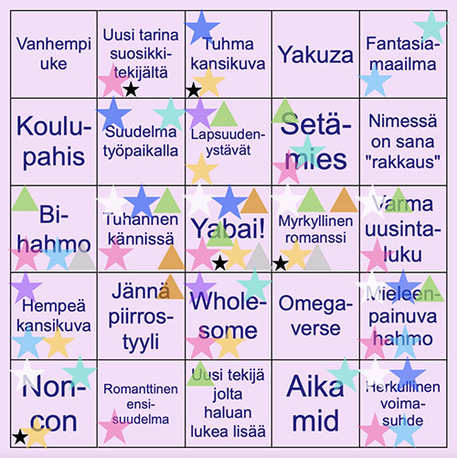 Bingokortti. Bingokortti.
