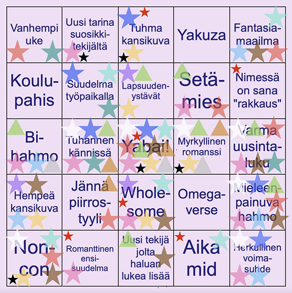 Bingokortti. Bingokortti.